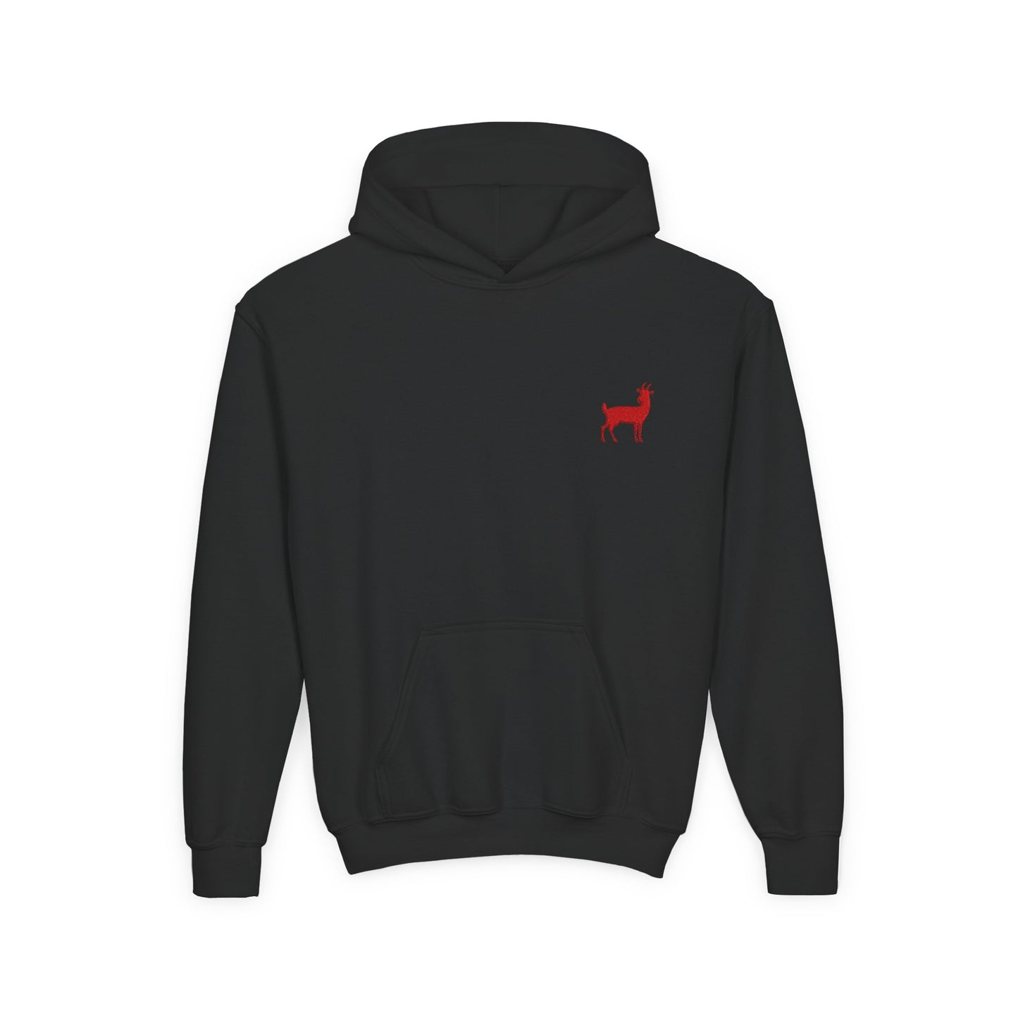 GOATY Youth Hoodie with Red GOAT Design