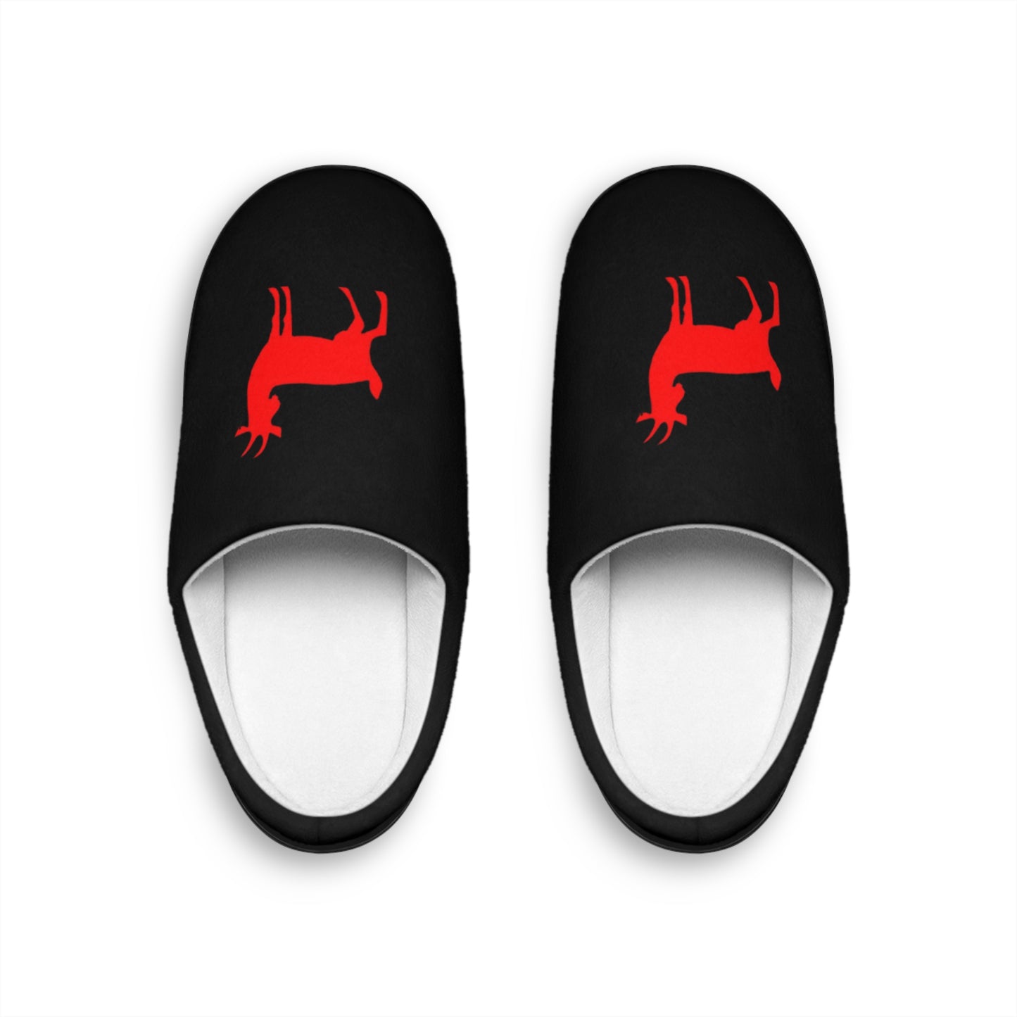 GOATY Cozy Men's Indoor Slippers with Red GOAT Design