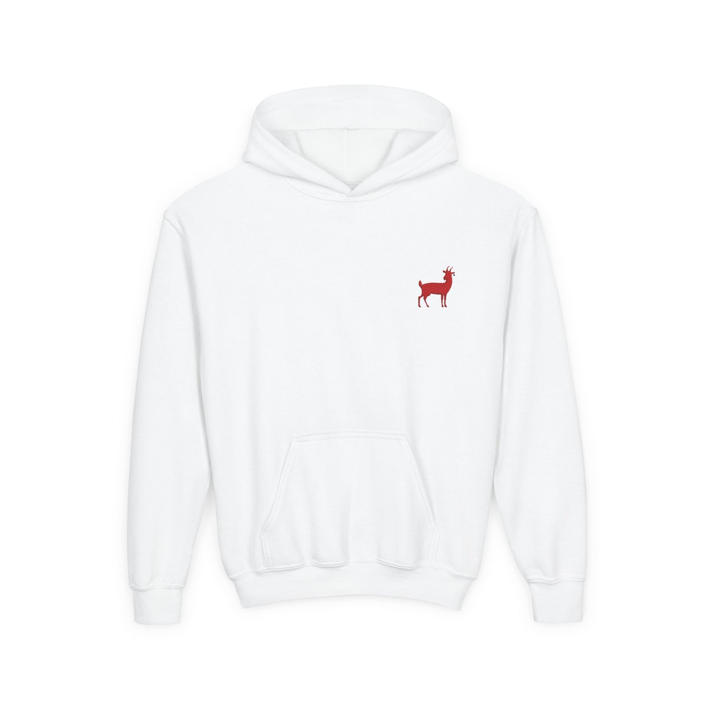 GOATY Youth Hoodie with Red GOAT Design