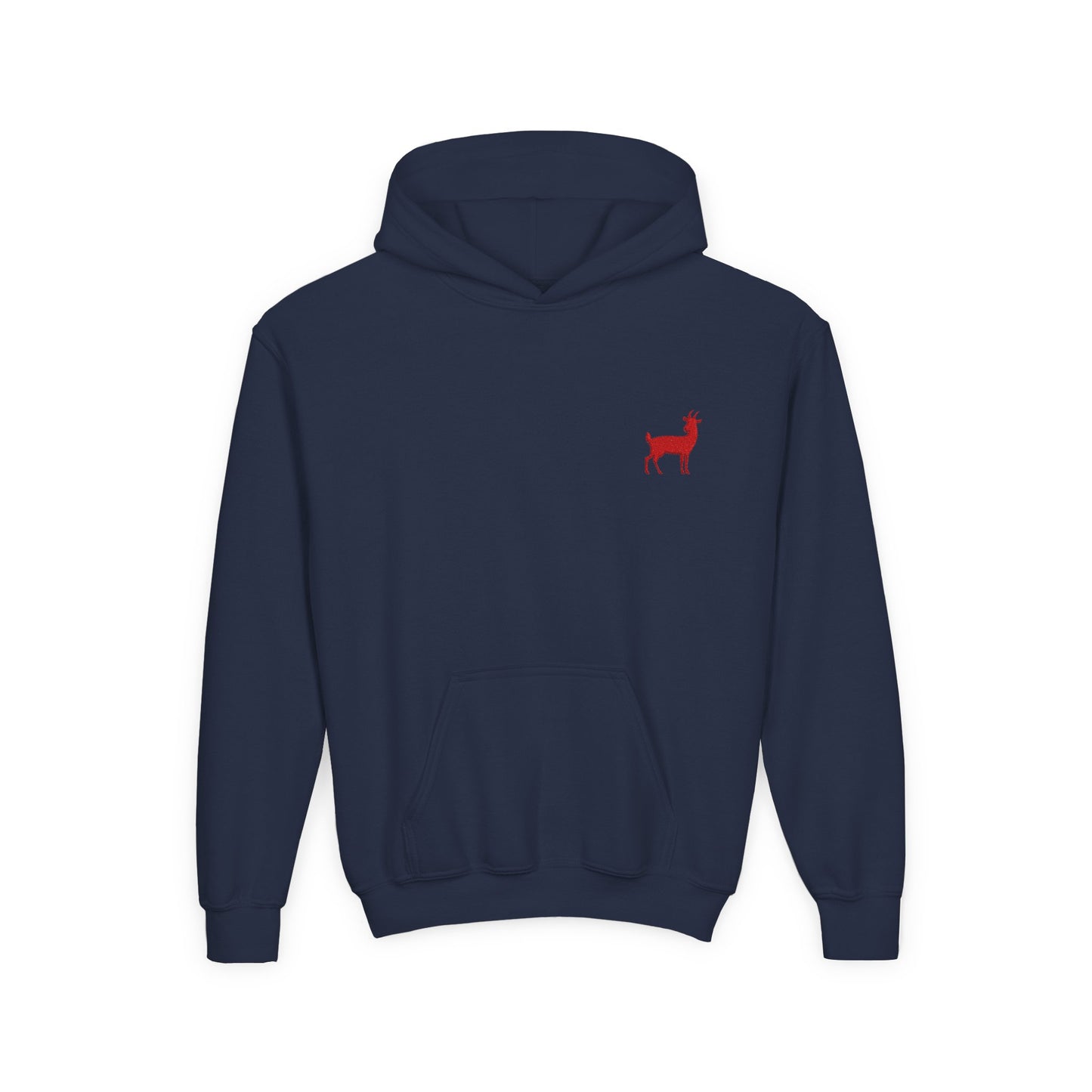 GOATY Youth Hoodie with Red GOAT Design