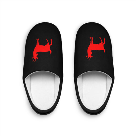 GOATY Cozy Men's Indoor Slippers with Red GOAT Design